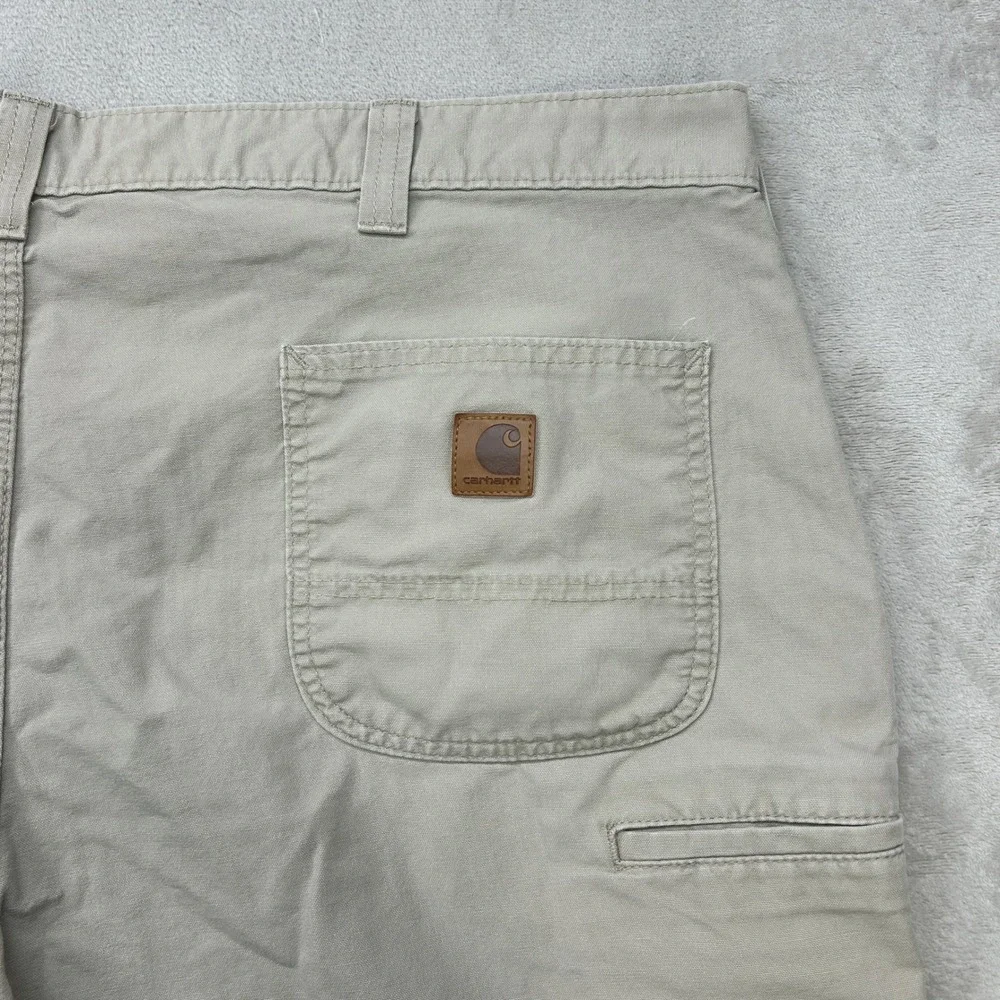 Carhartt Carpenter Shorts Mens 44 Tan B144-TAN Original Fit Canvas Workwear